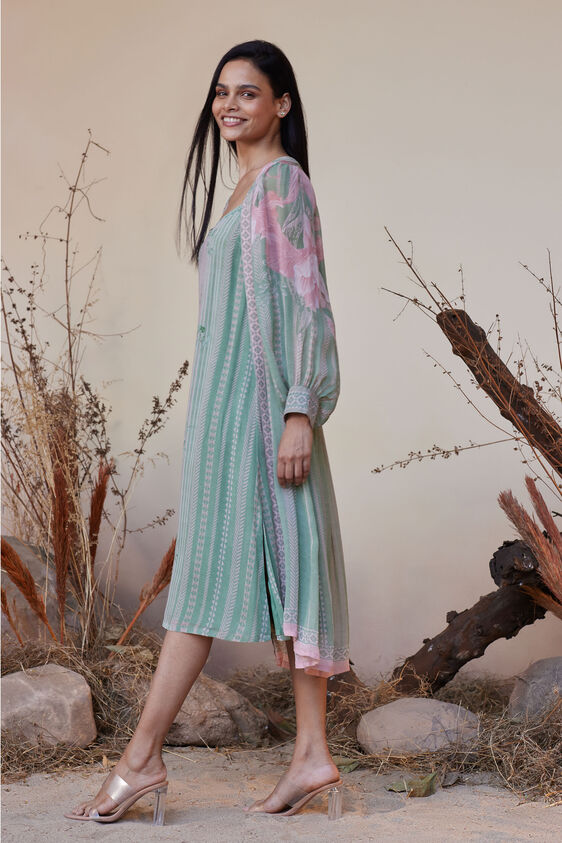 Sama Overlayer Dress, Sage, image 2